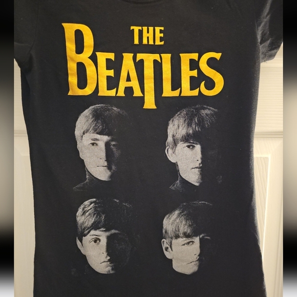 The Beatles Black and Yellow Short Sleeve Tee, Size S - Picture 3 of 4